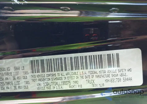 2020 Jeep Gladiator Overland 4X4 z USA, uszkodzony, nr VIN 1C6HJTFG4LL199375